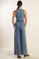 BEAUTIFUL THINGS DENIM JUMPSUIT - Flying Tomato - Flyclothing LLC