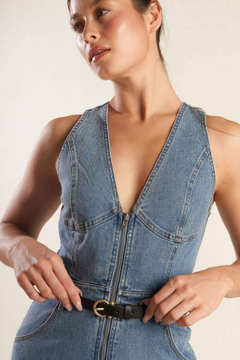 BEAUTIFUL THINGS DENIM JUMPSUIT - Flying Tomato - Flyclothing LLC