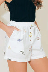 AFTER HOURS WHITE WOVEN SHORTS - Flying Tomato - Flyclothing LLC