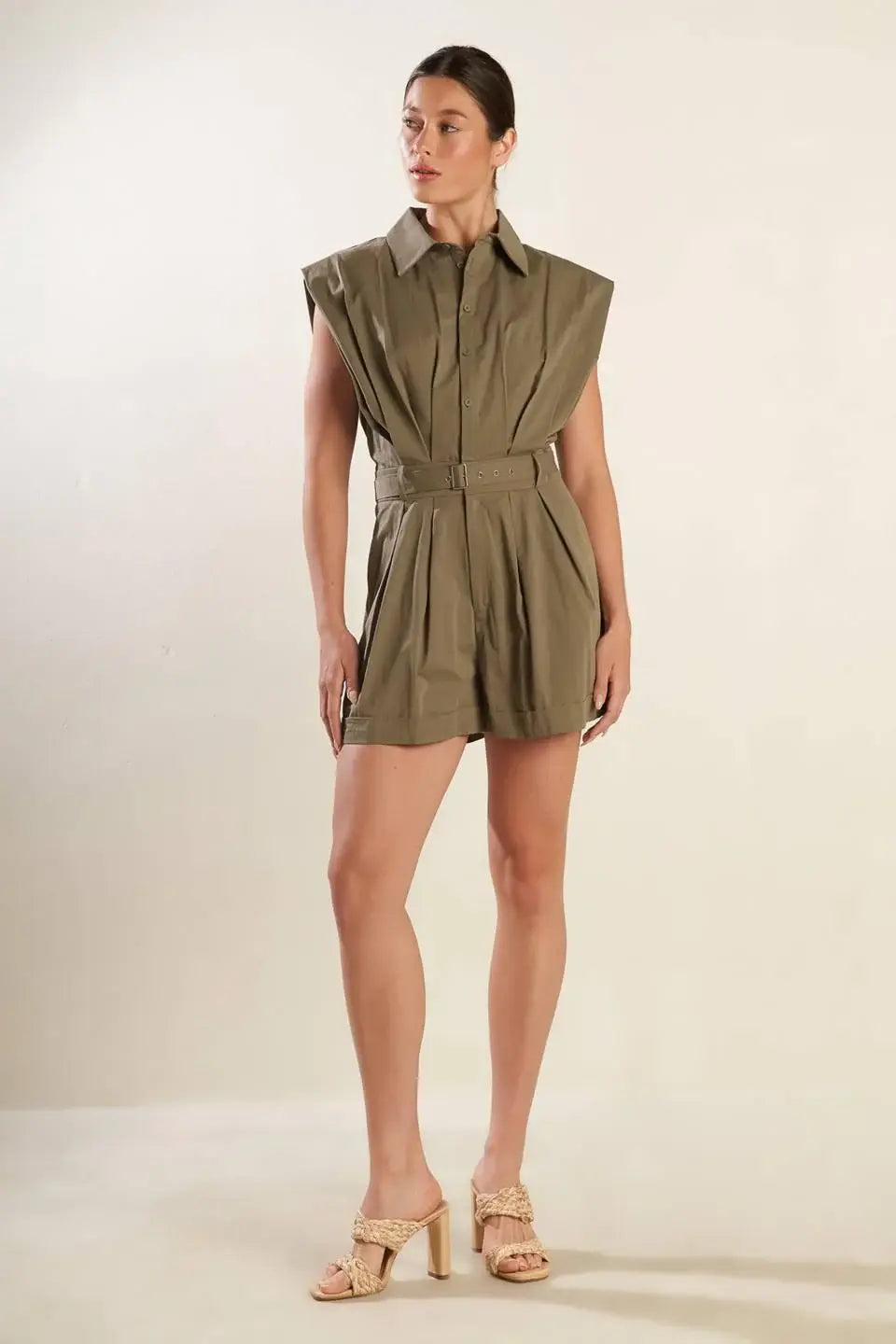 HEART OF A WOMAN WOVEN ROMPER - Flying Tomato - Flyclothing LLC