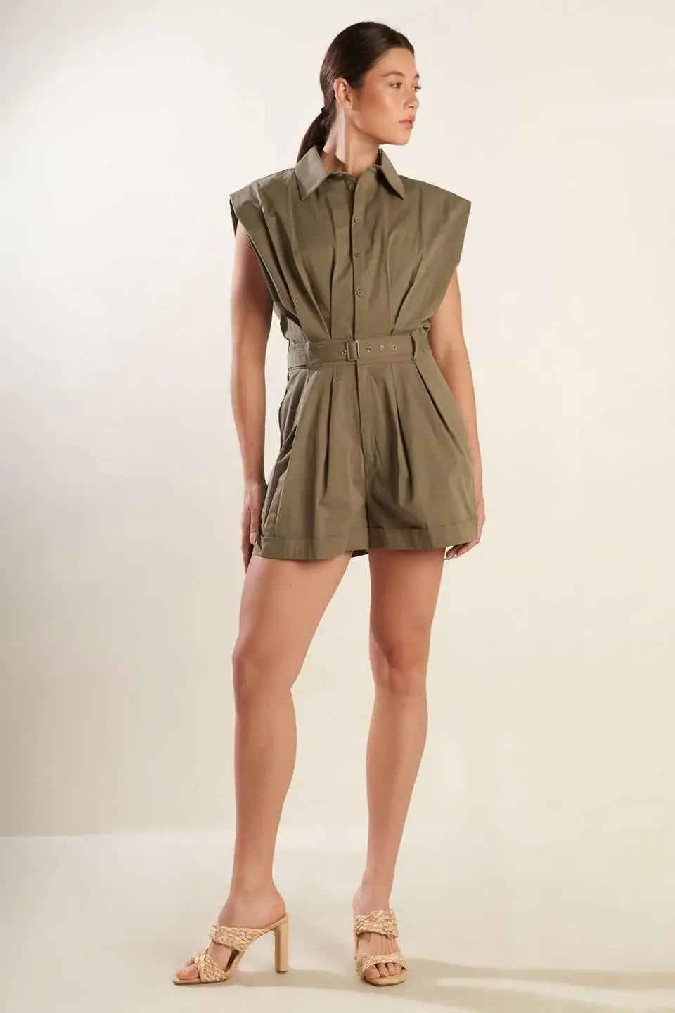 HEART OF A WOMAN WOVEN ROMPER - Flying Tomato - Flyclothing LLC