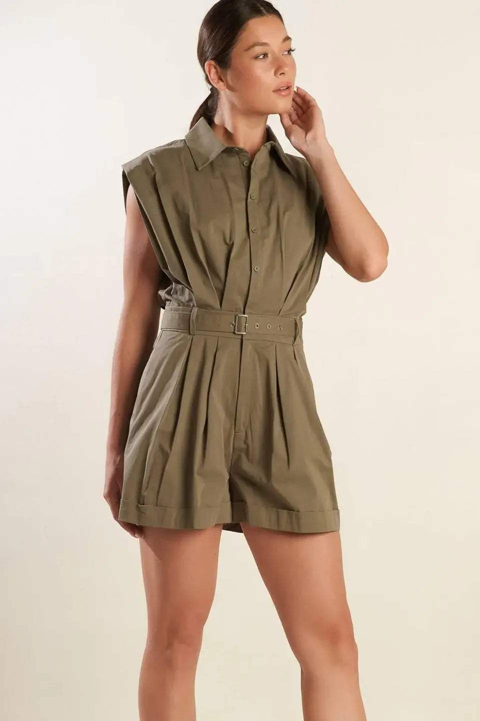HEART OF A WOMAN WOVEN ROMPER - Flying Tomato - Flyclothing LLC