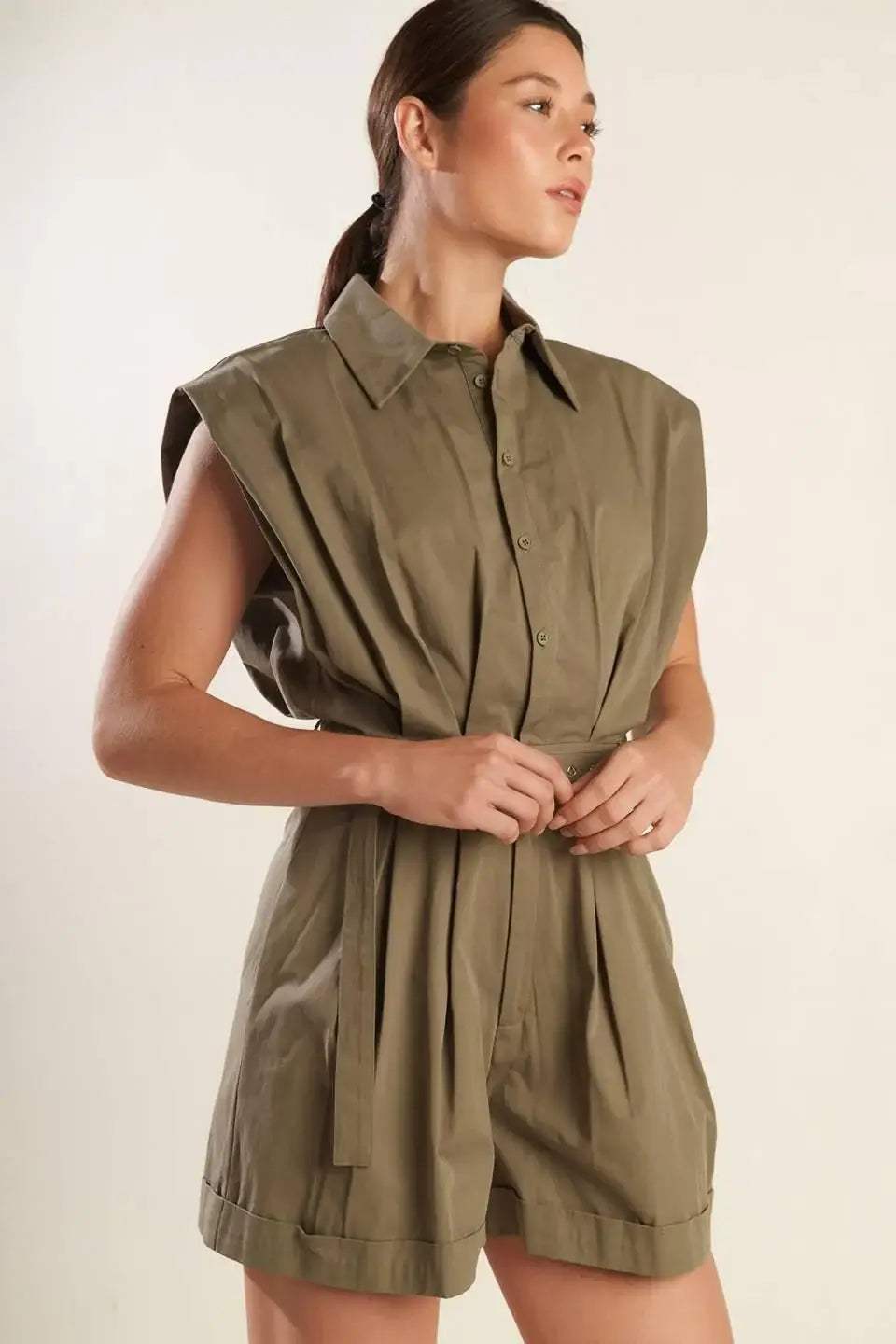 HEART OF A WOMAN WOVEN ROMPER - Flying Tomato - Flyclothing LLC