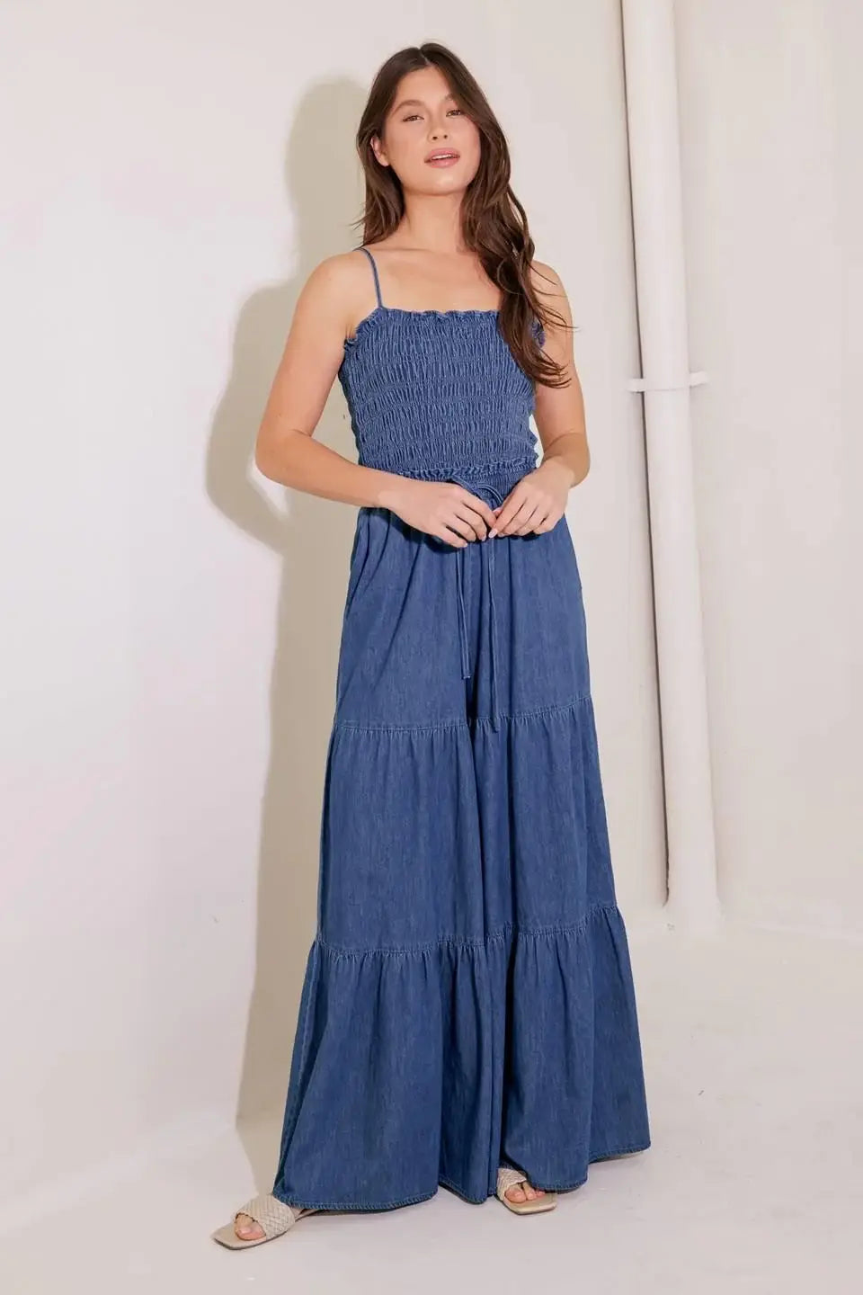 FEELING FREE INDIGO DENIM JUMPSUIT - Flying Tomato - Flyclothing LLC