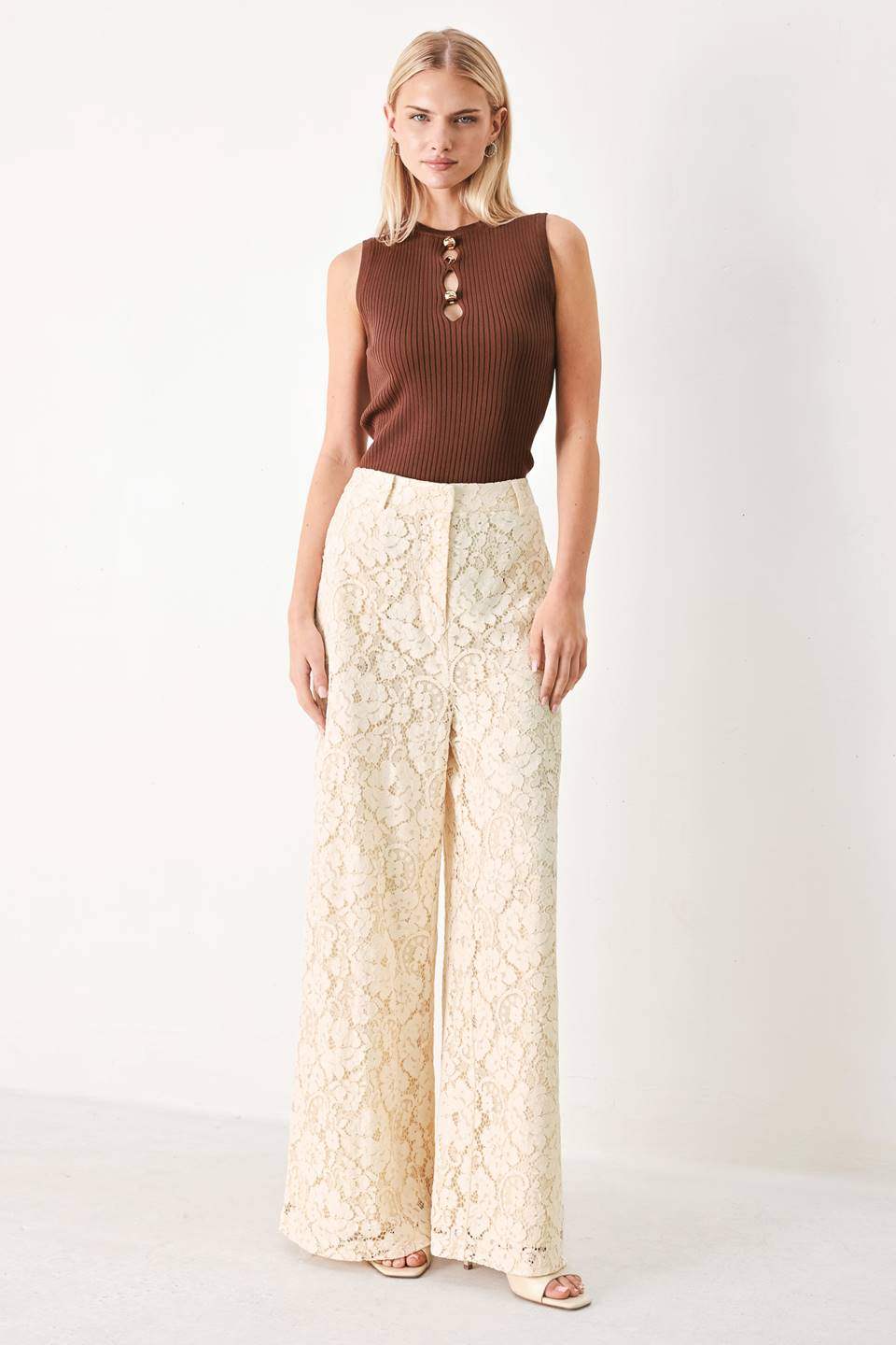 DELICATE BEAUTY WOVEN LACE PANTS - Flying Tomato - Flyclothing LLC
