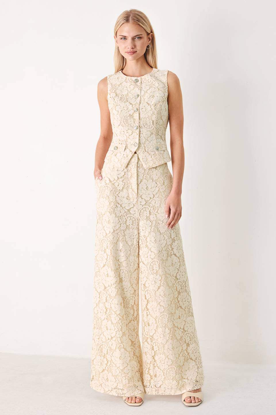 DELICATE BEAUTY WOVEN LACE PANTS - Flying Tomato - Flyclothing LLC