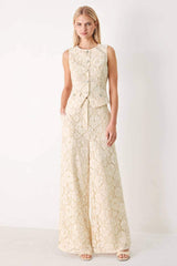 DELICATE BEAUTY WOVEN LACE PANTS - Flying Tomato - Flyclothing LLC