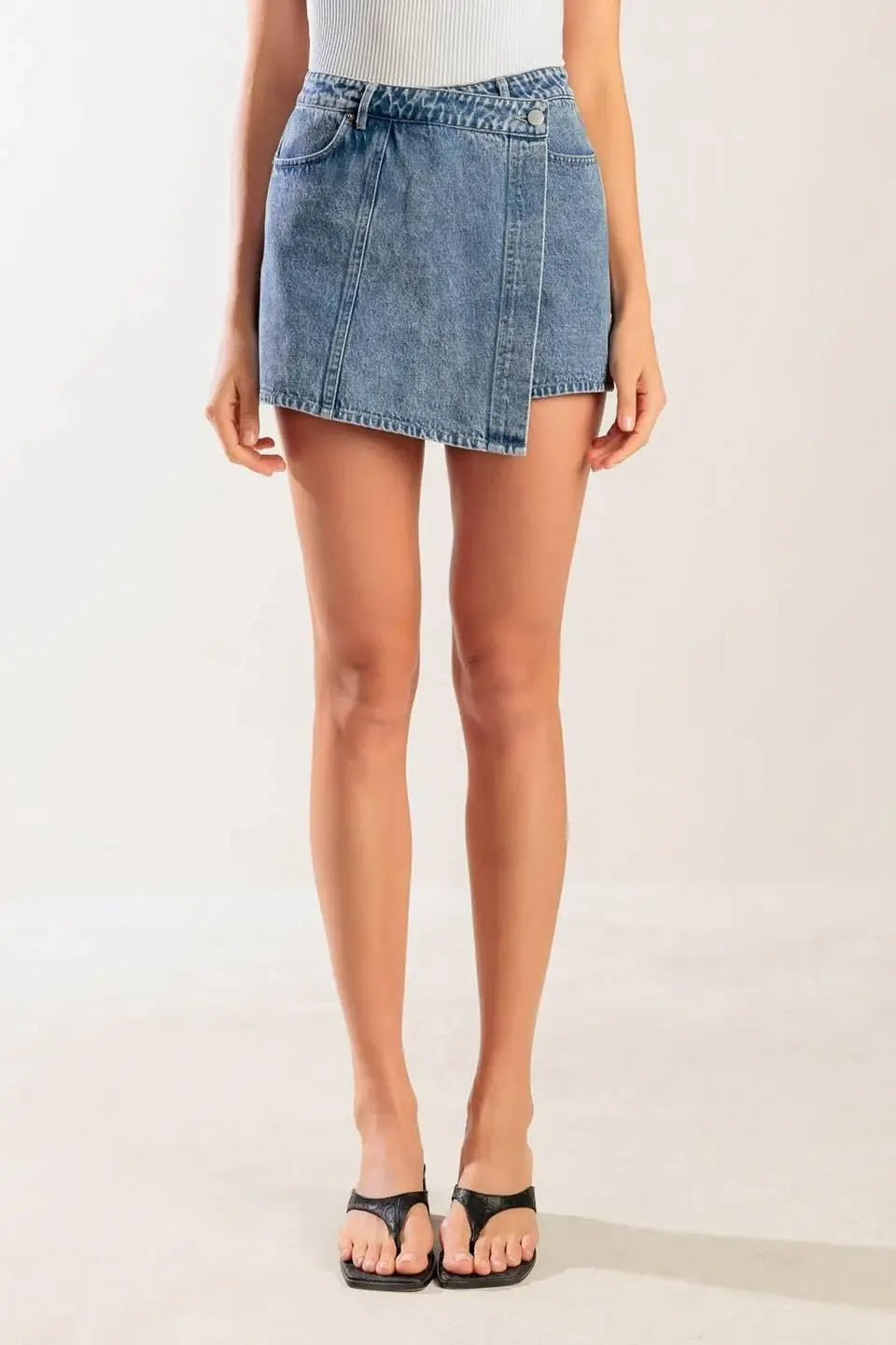BY CHANCE DENIM SKORT - Flying Tomato - Flyclothing LLC