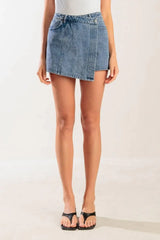 BY CHANCE DENIM SKORT - Flying Tomato - Flyclothing LLC