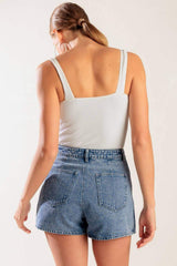 BY CHANCE DENIM SKORT - Flying Tomato - Flyclothing LLC
