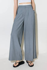 SMILE BRIGHT IN GREY WOVEN PANTS - Flying Tomato - Flyclothing LLC