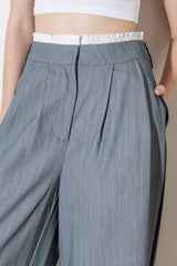 SMILE BRIGHT IN GREY WOVEN PANTS - Flying Tomato - Flyclothing LLC