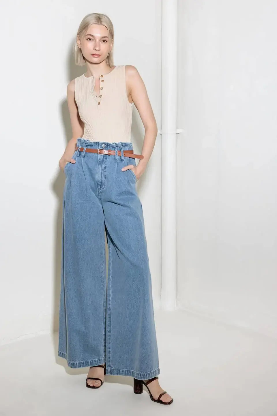 KISSED BY SUNLIGHT DENIM PANTS - Flying Tomato - Flyclothing LLC