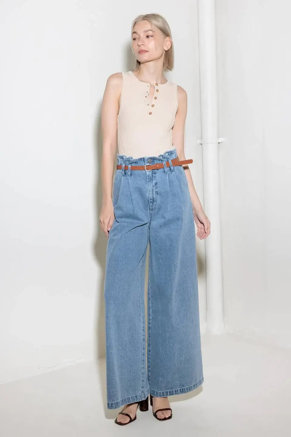 KISSED BY SUNLIGHT DENIM PANTS - Flying Tomato - Flyclothing LLC