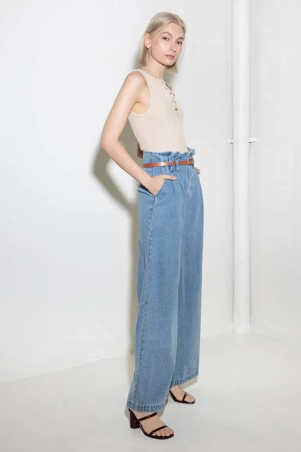 KISSED BY SUNLIGHT DENIM PANTS - Flying Tomato - Flyclothing LLC