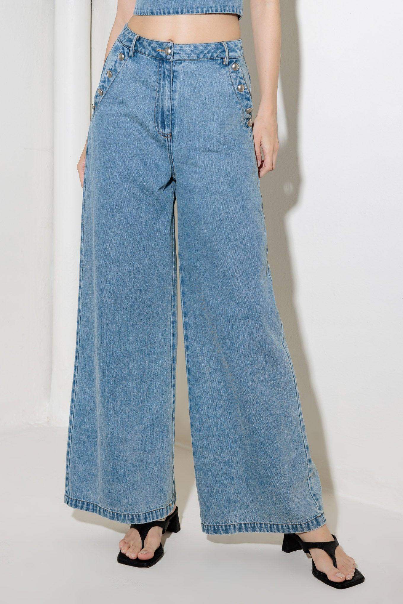 EVER SO SWEET DENIM PANTS - Flying Tomato - Flyclothing LLC