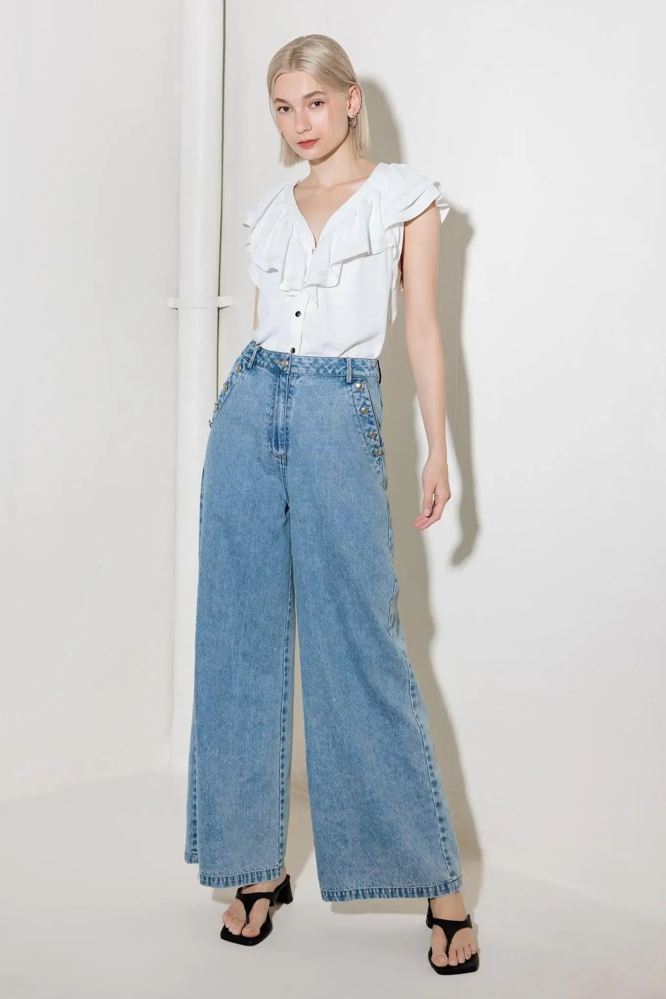 EVER SO SWEET DENIM PANTS - Flying Tomato - Flyclothing LLC