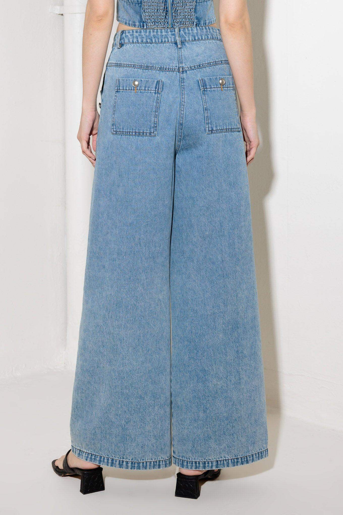 EVER SO SWEET DENIM PANTS - Flying Tomato - Flyclothing LLC