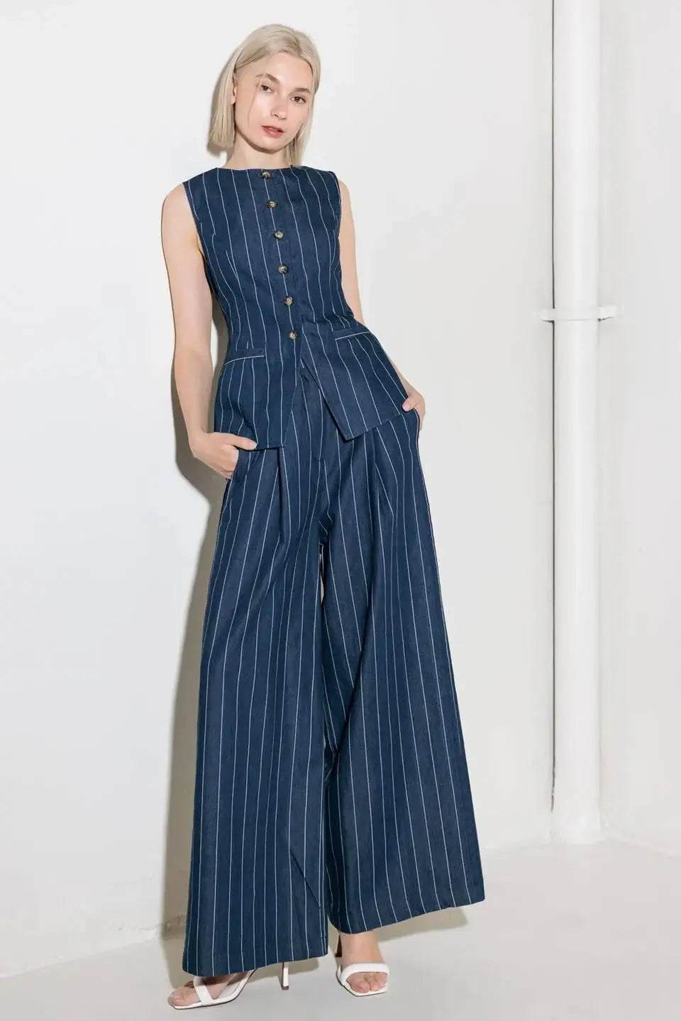 HOLD JOY IN INDIGO WOVEN PANTS - Flying Tomato - Flyclothing LLC