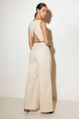 EVERYDAY ESSENTIAL WOVEN JUMPSUIT - Flying Tomato - Flyclothing LLC
