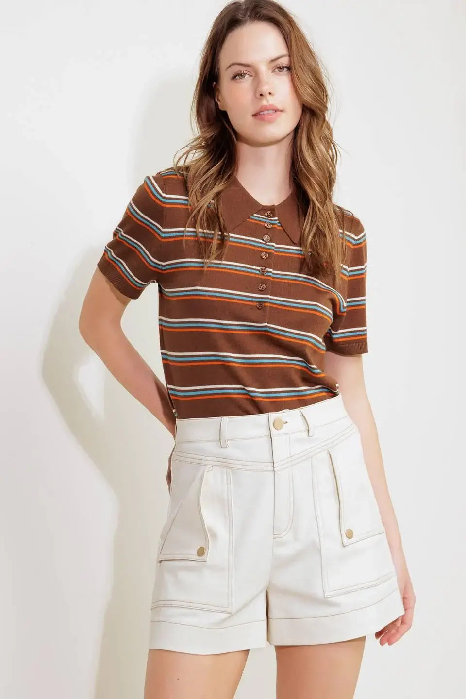 SIMPLY MINE CREAM WOVEN SHORT - Flying Tomato - Flyclothing LLC