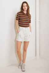 SIMPLY MINE CREAM WOVEN SHORT - Flying Tomato - Flyclothing LLC