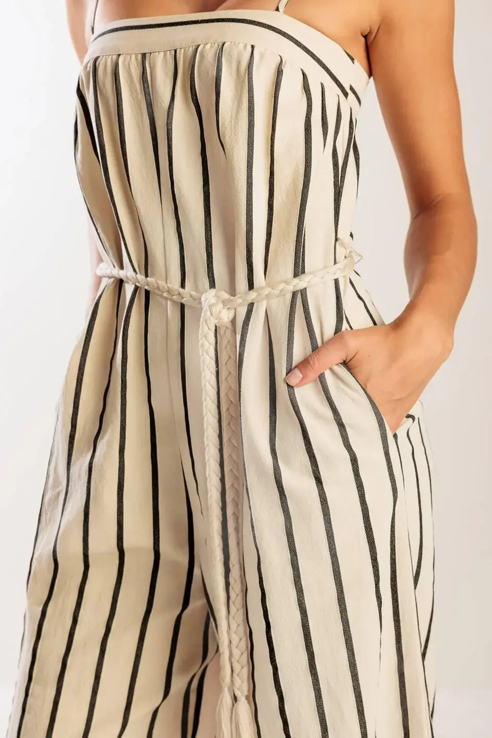 JUST THE BEGINNING WOVEN JUMPSUIT - Flying Tomato - Flyclothing LLC