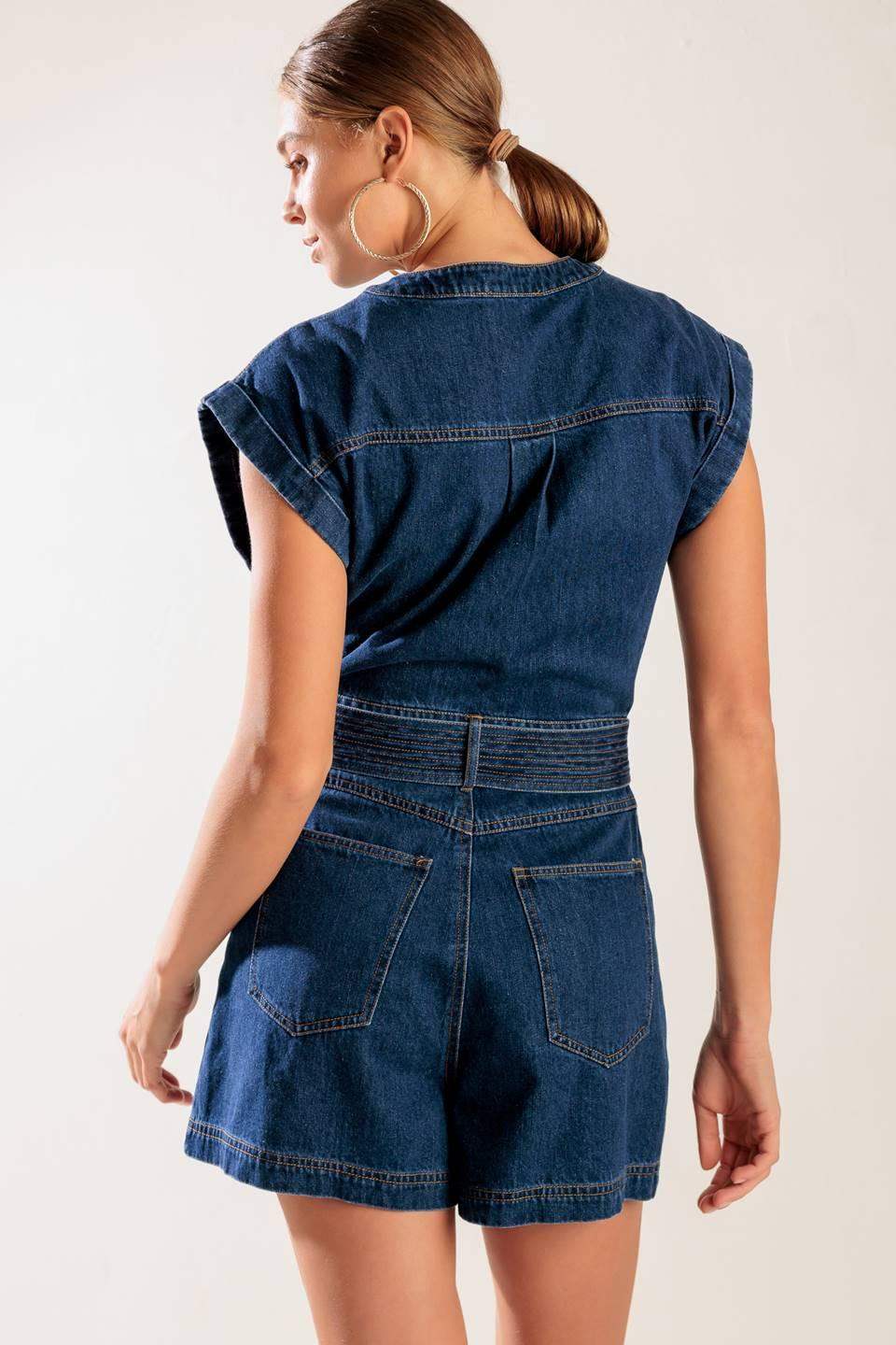 A LITTLE BIT OF THIS DENIM ROMPER - Flying Tomato - Flyclothing LLC