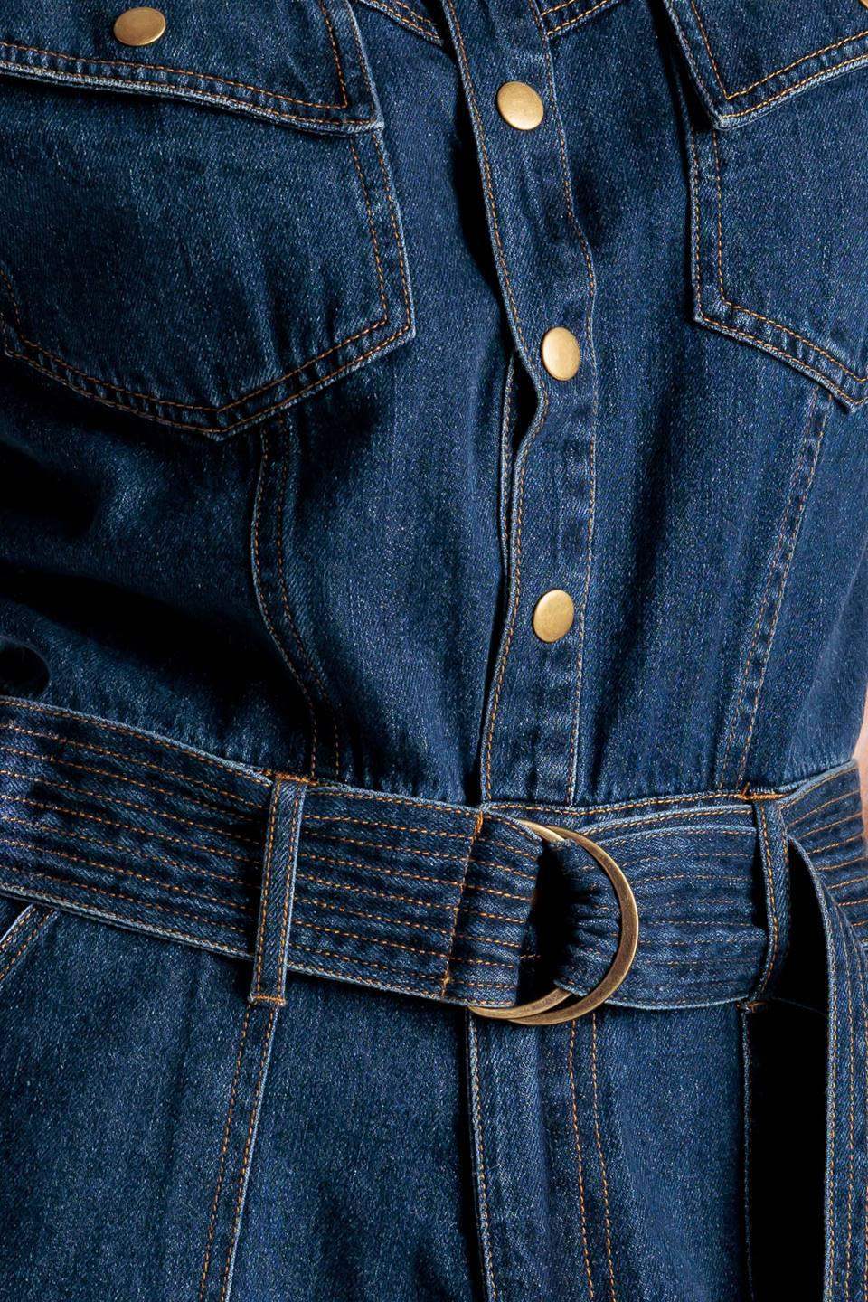 A LITTLE BIT OF THIS DENIM ROMPER - Flying Tomato - Flyclothing LLC