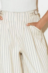 COFFEE RUN STRIPED WOVEN PANTS - Flying Tomato - Flyclothing LLC