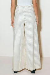 COFFEE RUN STRIPED WOVEN PANTS - Flying Tomato - Flyclothing LLC