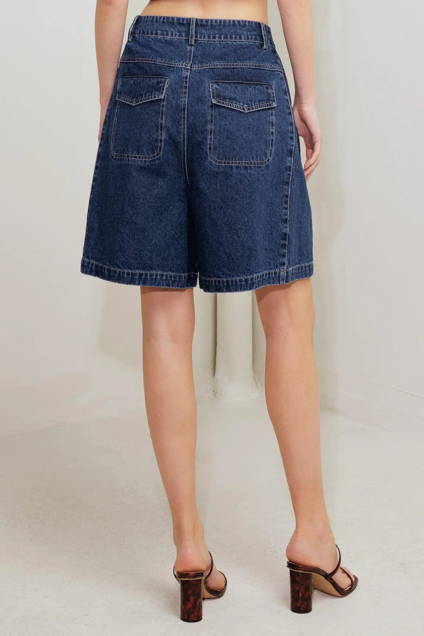 COFFEE PETAL DENIM SHORT - Flying Tomato - Flyclothing LLC