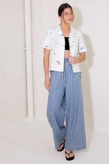 RIVERSIDE SIPS LIGHT INDIGO CHAMBRAY PANTS - Flying Tomato - Flyclothing LLC