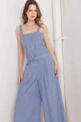 FRESH PETAL BLUE WOVEN JUMPSUIT - Flying Tomato - Flyclothing LLC