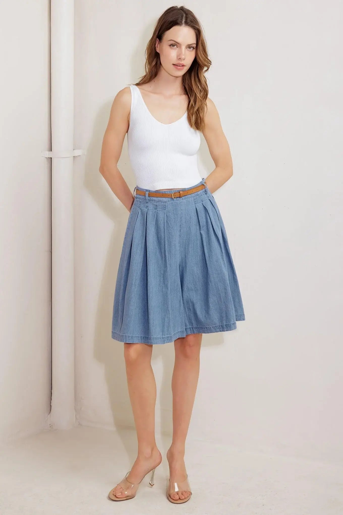 SERENITY HILL CHAMBRAY SHORT - Flying Tomato - Flyclothing LLC