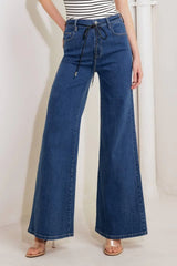 DREAM STATE BLUE DENIM PANTS - Flying Tomato - Flyclothing LLC