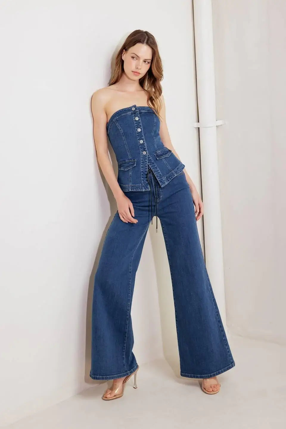 DREAM STATE BLUE DENIM PANTS - Flying Tomato - Flyclothing LLC
