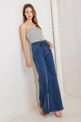 DREAM STATE BLUE DENIM PANTS - Flying Tomato - Flyclothing LLC