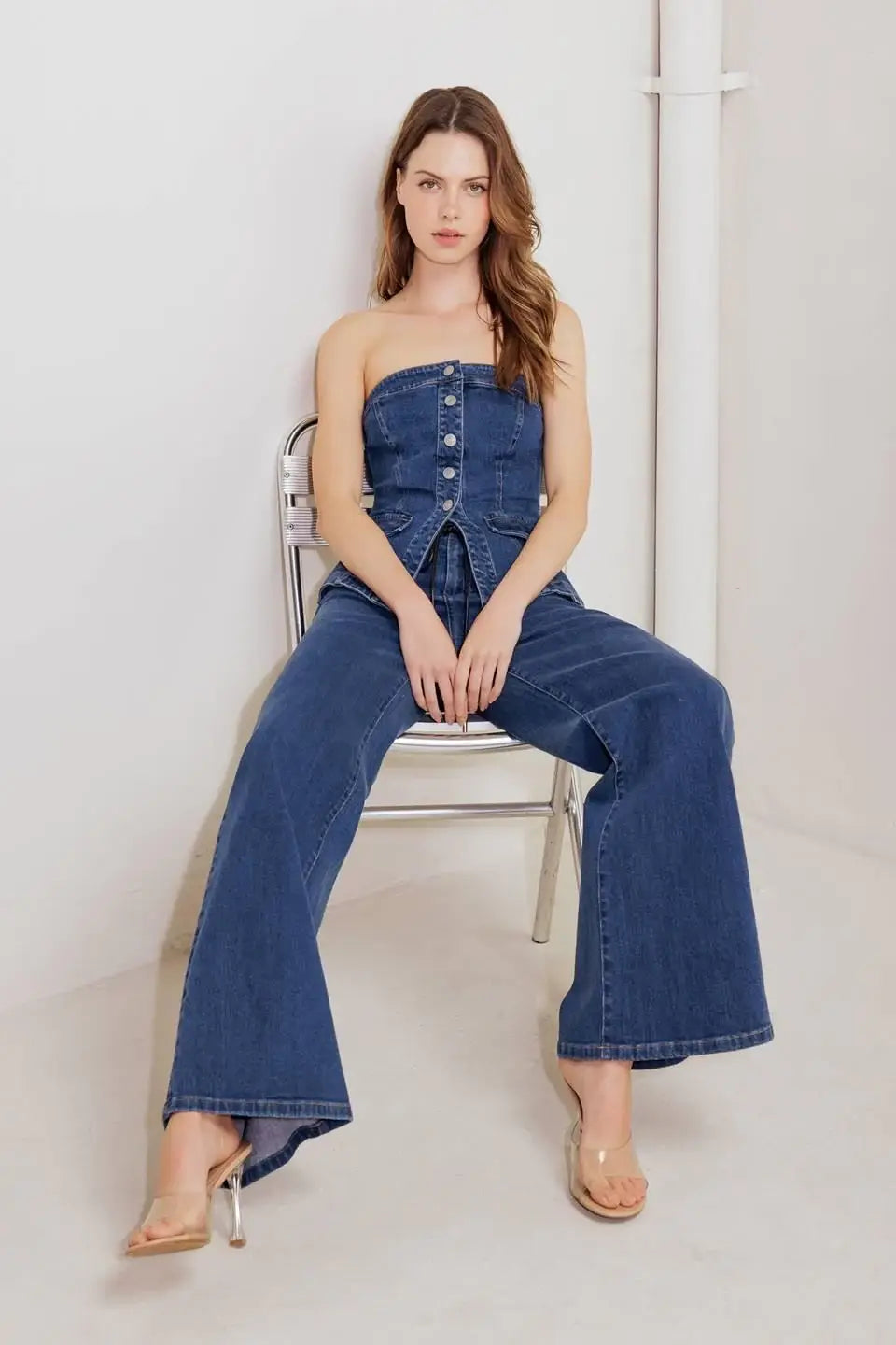 DREAM STATE BLUE DENIM PANTS - Flying Tomato - Flyclothing LLC