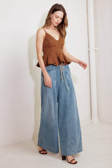 CALM & COLLECTED BLUE DENIM PANTS - Flying Tomato - Flyclothing LLC