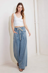 CALM & COLLECTED BLUE DENIM PANTS - Flying Tomato - Flyclothing LLC
