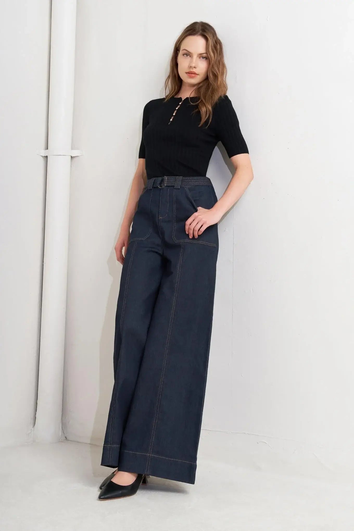 URBAN PANEL DENIM PANTS - Flying Tomato - Flyclothing LLC