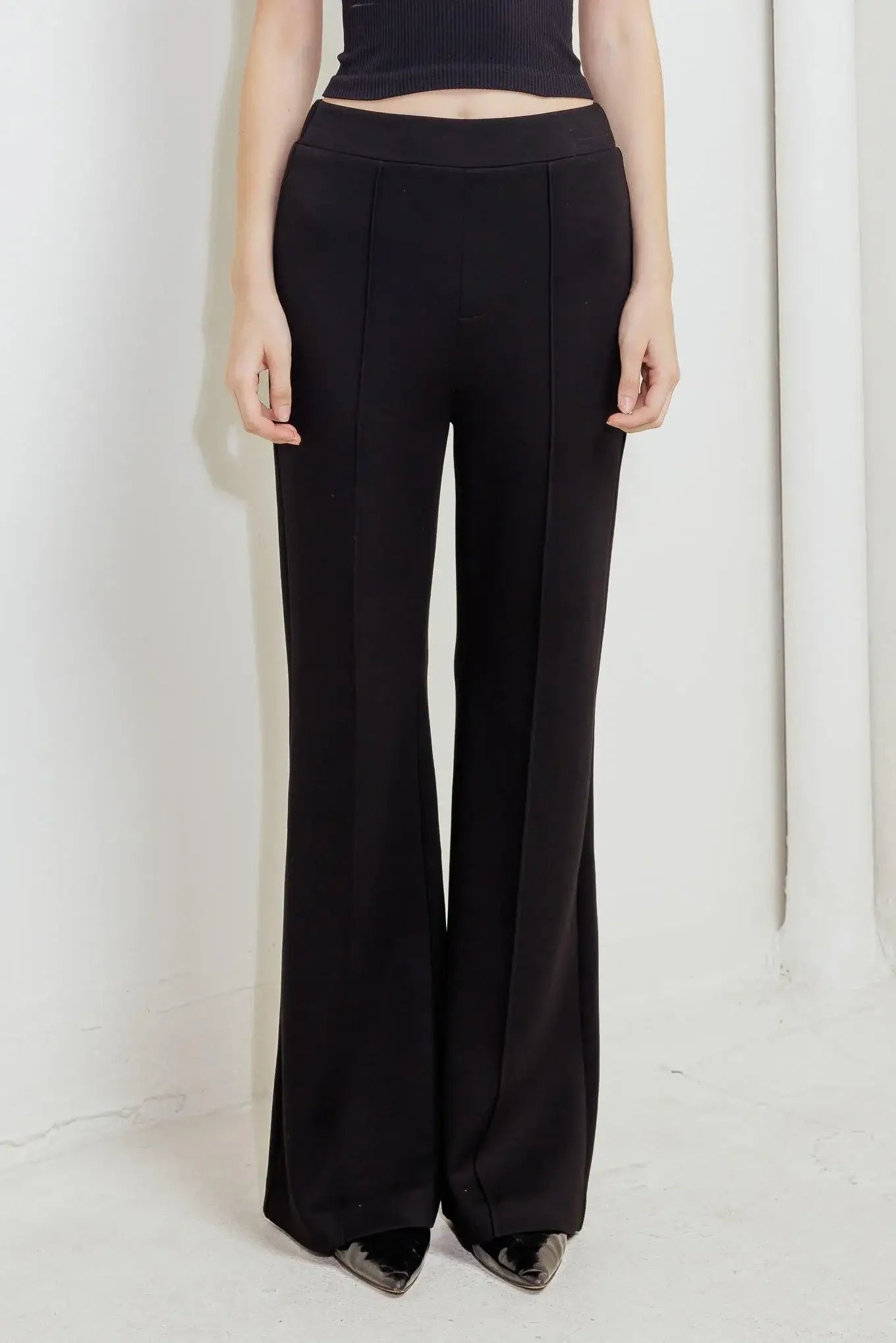 MODERN FLOW BLACK WOVEN PANTS - Flying Tomato - Flyclothing LLC
