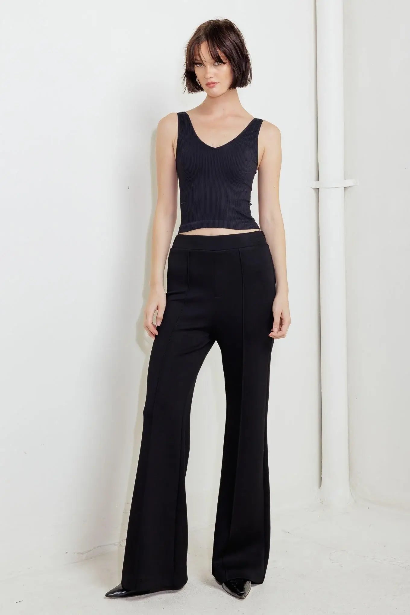 MODERN FLOW BLACK WOVEN PANTS - Flying Tomato - Flyclothing LLC