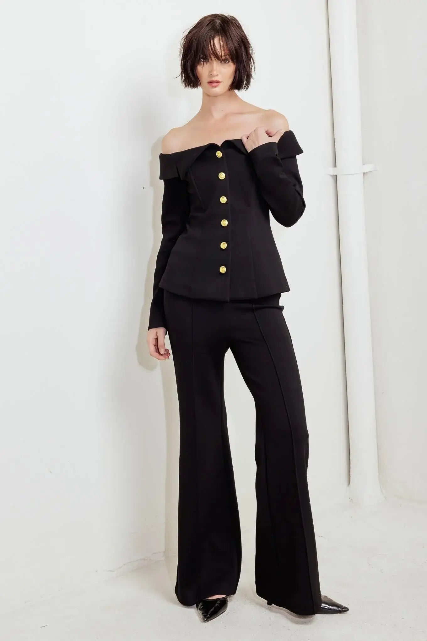 MODERN FLOW BLACK WOVEN PANTS - Flying Tomato - Flyclothing LLC
