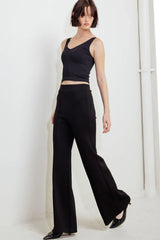 MODERN FLOW BLACK WOVEN PANTS - Flying Tomato - Flyclothing LLC