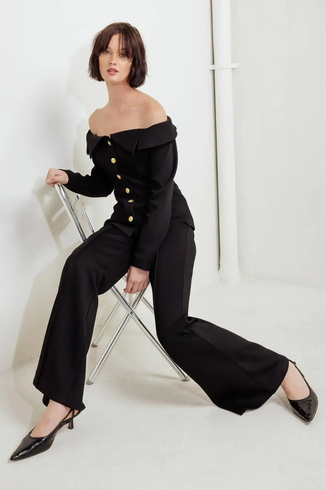 MODERN FLOW BLACK WOVEN PANTS - Flying Tomato - Flyclothing LLC