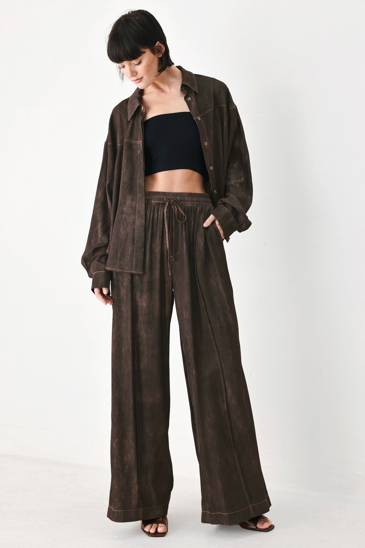 SABLE LOUNGE WOVEN PANTS - Flying Tomato - Flyclothing LLC