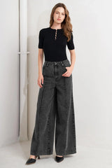GRAPHITE MUSE DENIM PANTS - Flying Tomato - Flyclothing LLC