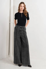 GRAPHITE MUSE DENIM PANTS - Flying Tomato - Flyclothing LLC